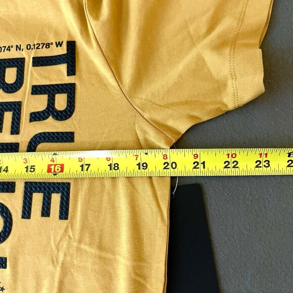 True Religion Men Honey Mustard Silicone TR Area Short Sleeve T-shirt Medium NWT - Picture 11 of 13